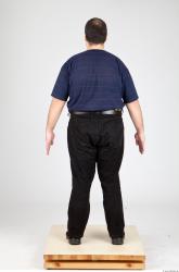 Whole Body Man White Casual Overweight Studio photo references